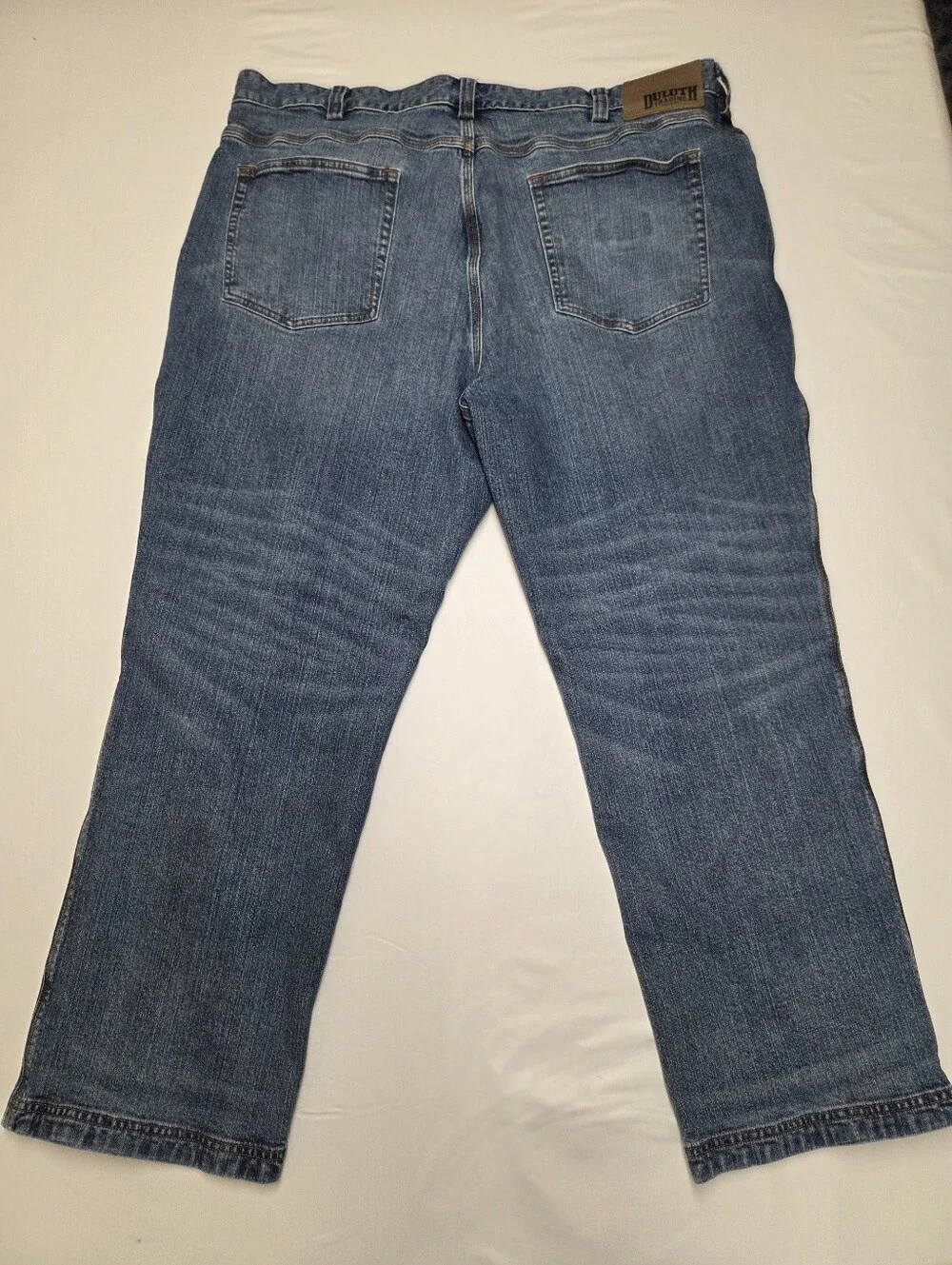 Duluth Trading Flex Ballroom Jeans Mens 42x28 Relaxed Fit Blue Denim